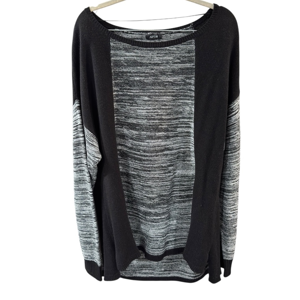 Apt. 9 Women's Black and Gray Sweater